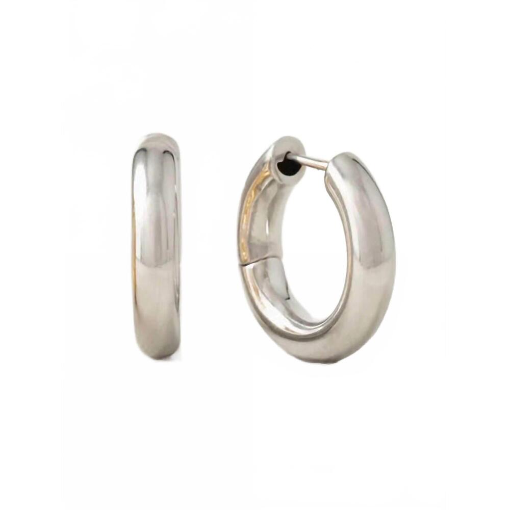 NEW LOVER'S TEMPO women's midi puff earrings in silver
